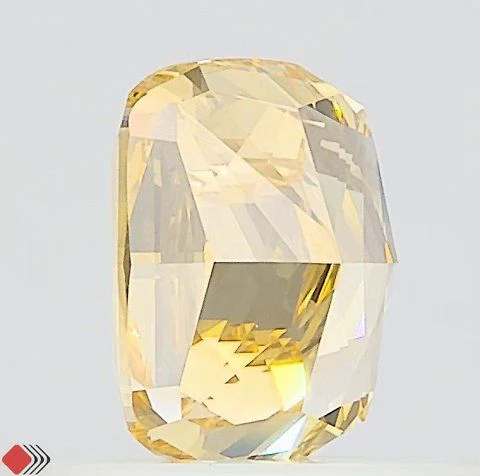 0.50 ct. Fancy Intense Orangey Yellow/VVS2 Cushion Brilliant Diamond