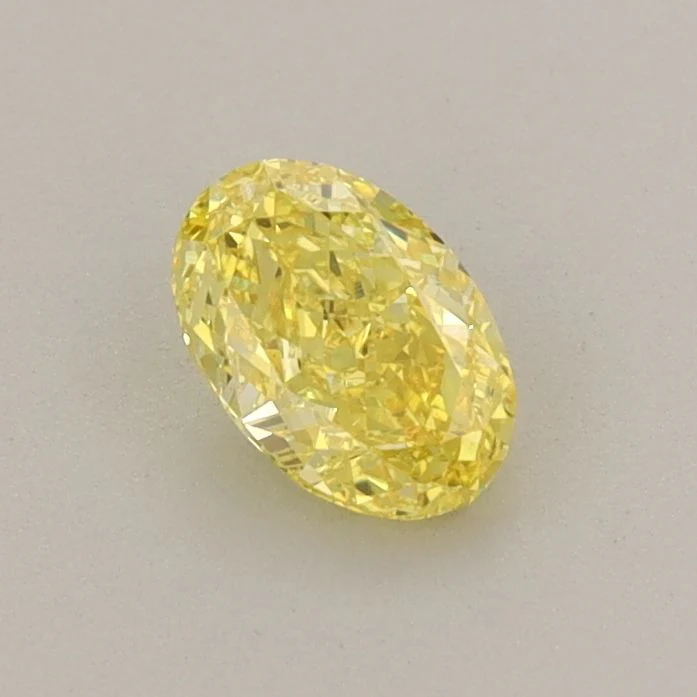 0.50 ct. Fancy Vivid Yellow/VS1 Oval Lab Grown Diamond