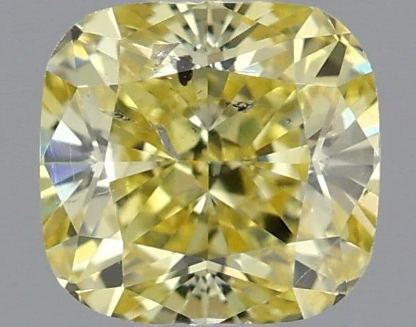 0.51 ct. Fancy Intense Yellow/SI2 Cushion Modified Diamond