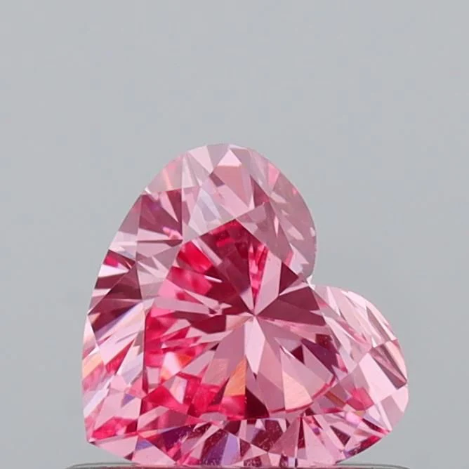 0.51 ct. Fancy Vivid Pink/VVS2 Heart Lab Grown Diamond