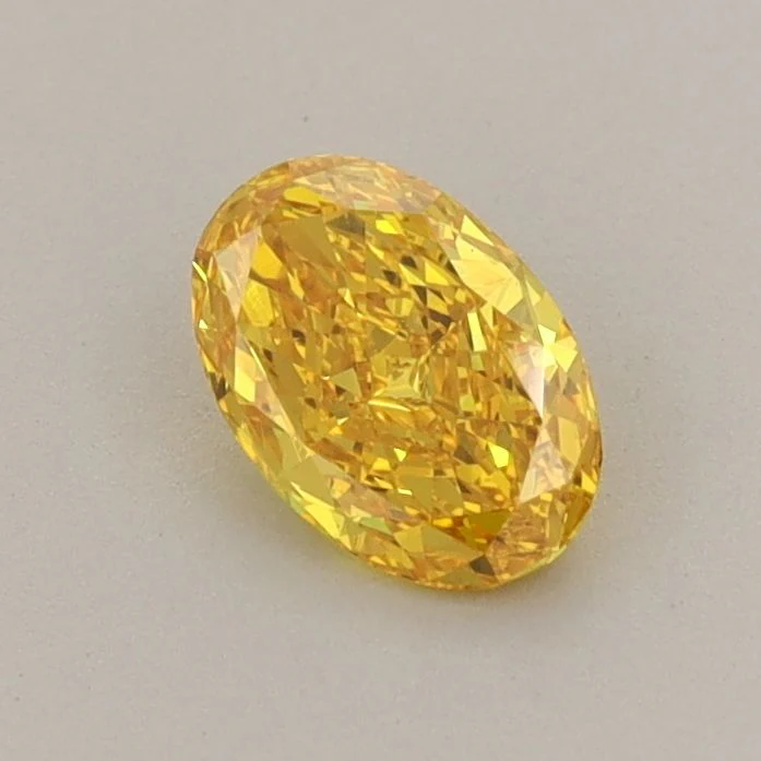 0.51 ct. Fancy Vivid Yellow/VVS2 Oval Lab Grown Diamond