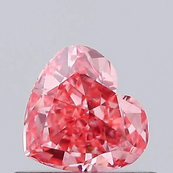 0.52 ct. Fancy Vivid Pink/VS1 Heart Lab Grown Diamond
