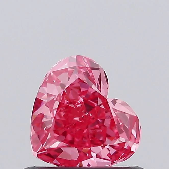 0.57 ct. Fancy Vivid Pink/VVS2 Heart Lab Grown Diamond