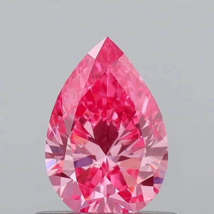 0.58 ct. Fancy Vivid Pink/VVS2 Pear Lab Grown Diamond