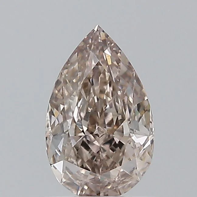 0.61 ct. Fancy Pinkish Brown/VS1 Pear Diamond