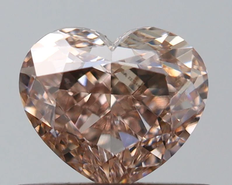 0.64 ct. Fancy Pinkish Brown/VS1 Heart Diamond