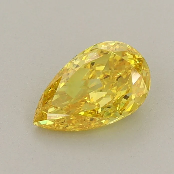 0.64 ct. Fancy Vivid Yellow/VVS2 Pear Lab Grown Diamond