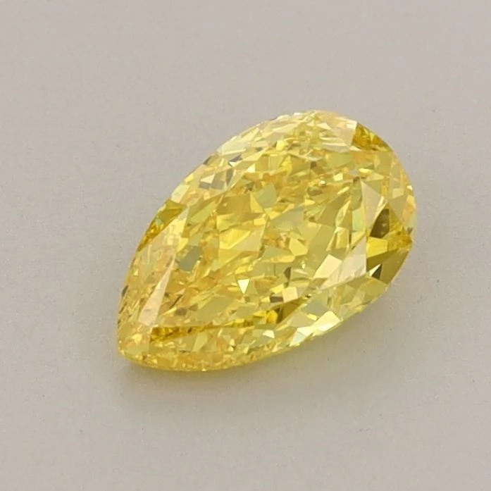 0.64 ct. Fancy Vivid Yellow/VVS2 Pear Lab Grown Diamond