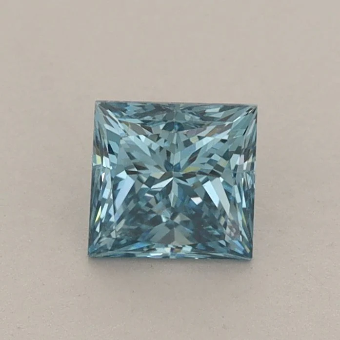 0.65 ct. Fancy Vivid Blue/VS1 Princess Lab Grown Diamond