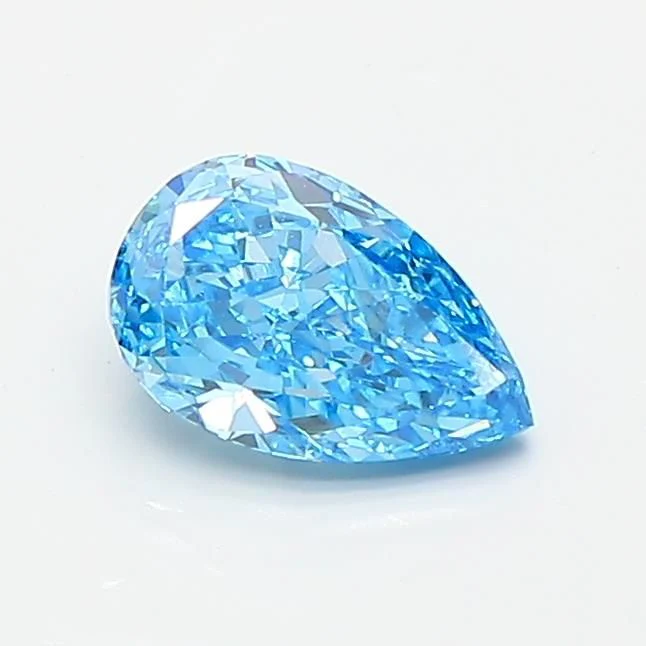 0.66 ct. Fancy Vivid Blue/VVS2 Pear Lab Grown Diamond
