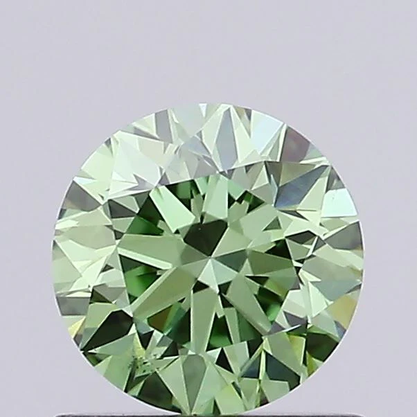 0.66 ct. Fancy Vivid Green/VS1 Round Lab Grown Diamond