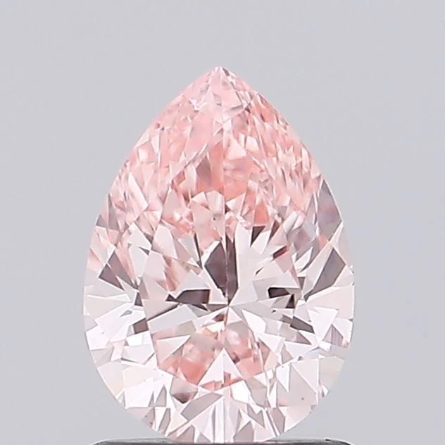 0.67 ct. Fancy Vivid Pink/VS1 Pear Lab Grown Diamond