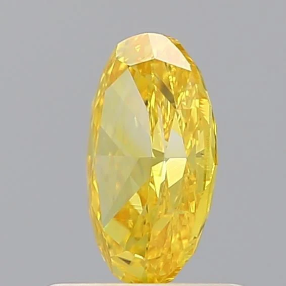 0.69 ct. Fancy Vivid Yellow/VS1 Oval Lab Grown Diamond