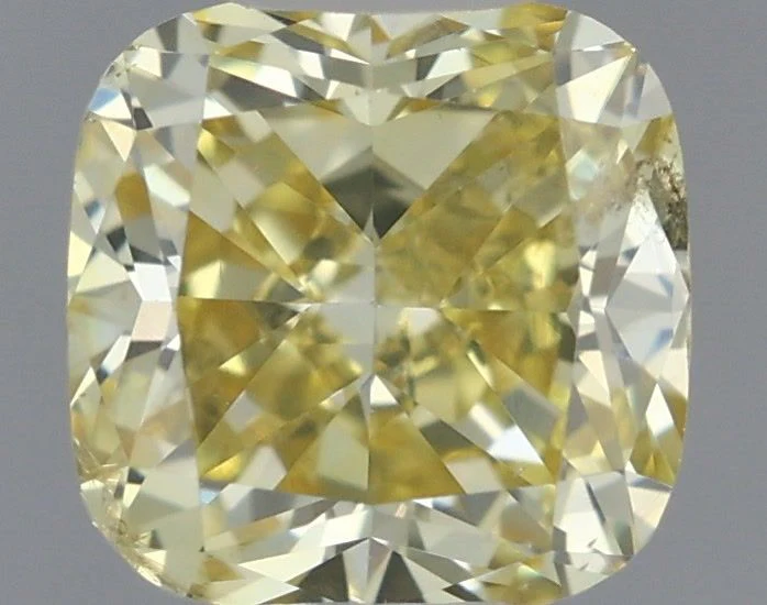 0.70 ct. Fancy Intense Yellow/I1 Cushion Modified Diamond