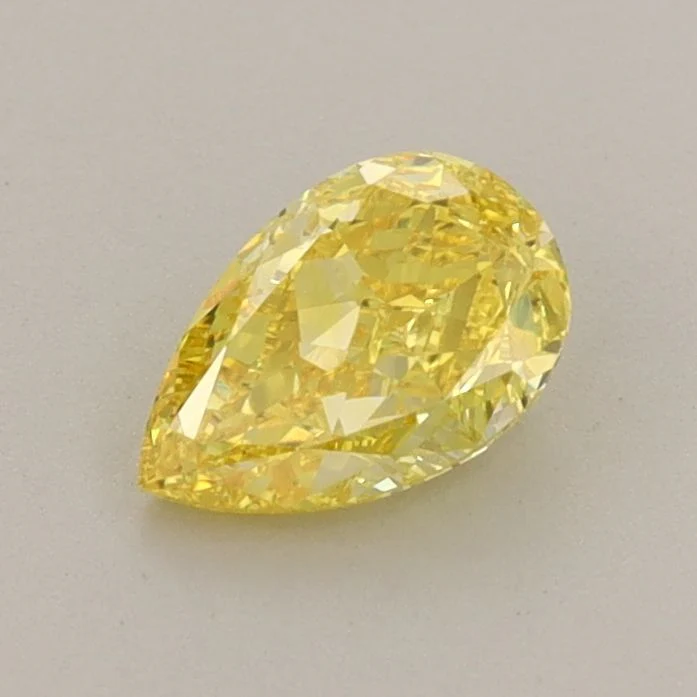 0.70 ct. Fancy Vivid Yellow/VVS1 Pear Lab Grown Diamond