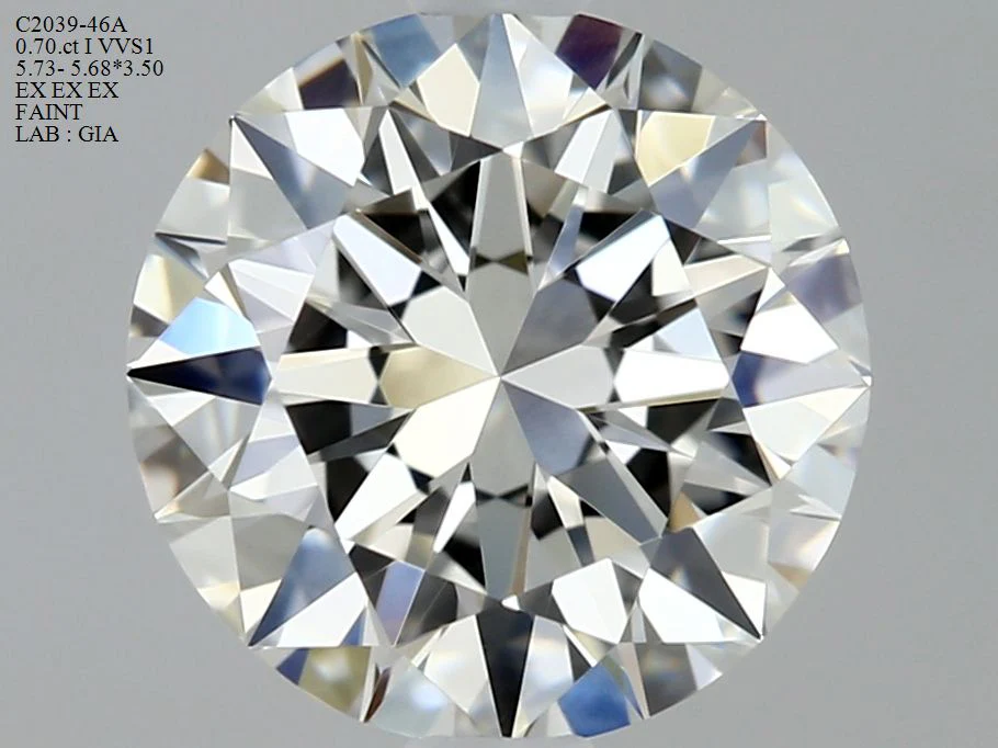 0.70 ct. I/VVS1 Round Diamond