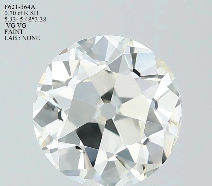0.70 ct. K/SI1 European Cut Diamond