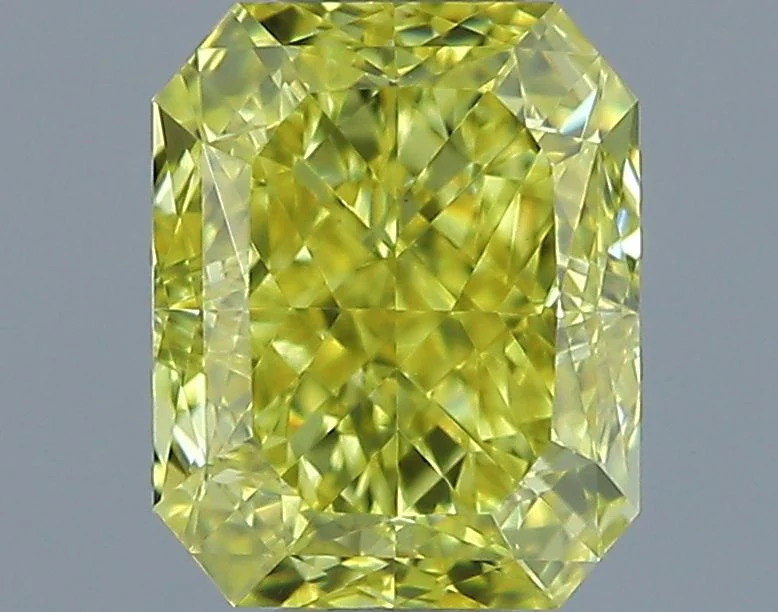 0.71 ct. Fancy Vivid Yellow/VS2 Radiant Diamond