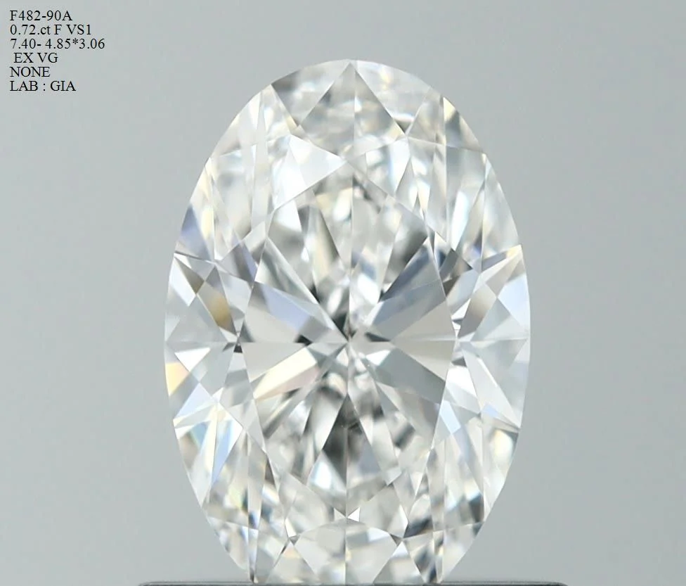 0.72 ct. F/VS1 Oval Diamond
