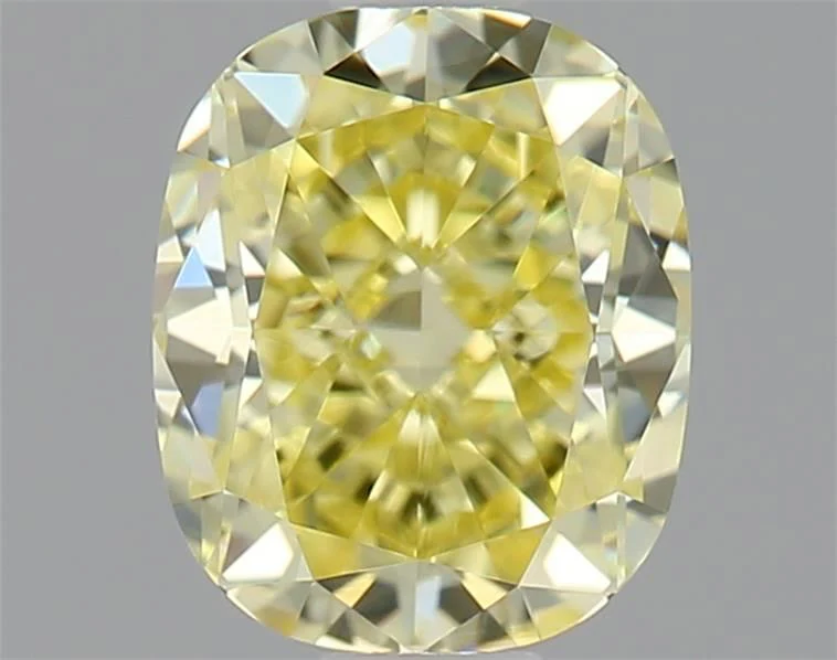 0.72 ct. Fancy Intense Yellow/VVS2 Cushion Modified Diamond