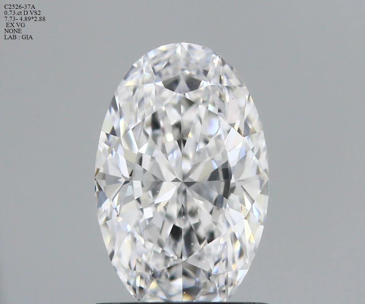 0.73 ct. D/VS2 Oval Diamond
