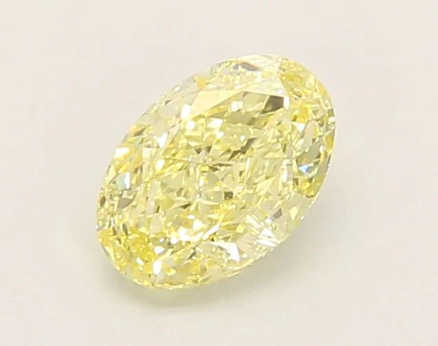 0.74 ct. Fancy Intense Yellow/VVS2 Oval Lab Grown Diamond