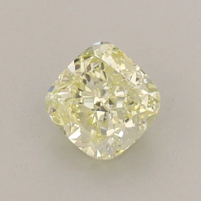 0.74 ct. Fancy Light Yellow/VVS2 Cushion Modified Lab Grown Diamond