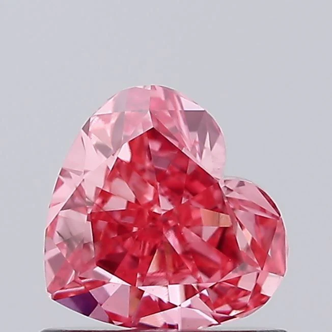 0.74 ct. Fancy Vivid Pink/VS2 Heart Lab Grown Diamond
