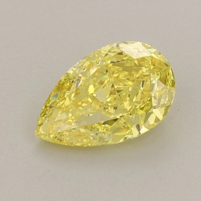 0.74 ct. Fancy Vivid Yellow/VVS2 Pear Lab Grown Diamond