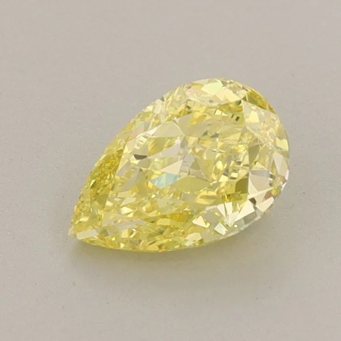 0.75 ct. Fancy Vivid Yellow/VS1 Pear Lab Grown Diamond