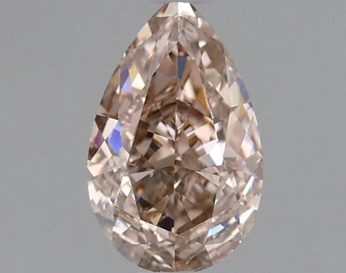 0.79 ct. Fancy Orange Brown/VS2 Pear Diamond