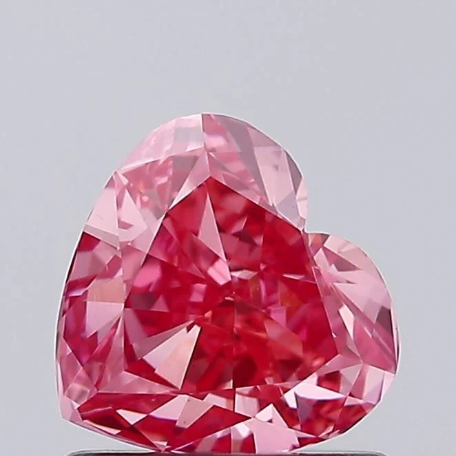 0.80 ct. Fancy Vivid Pink/VS1 Heart Lab Grown Diamond