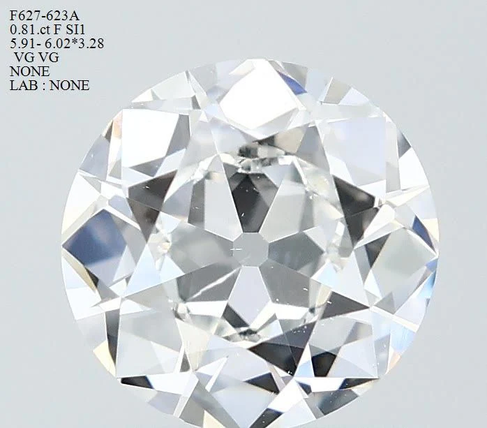 0.81 ct. F/SI1 European Cut Diamond
