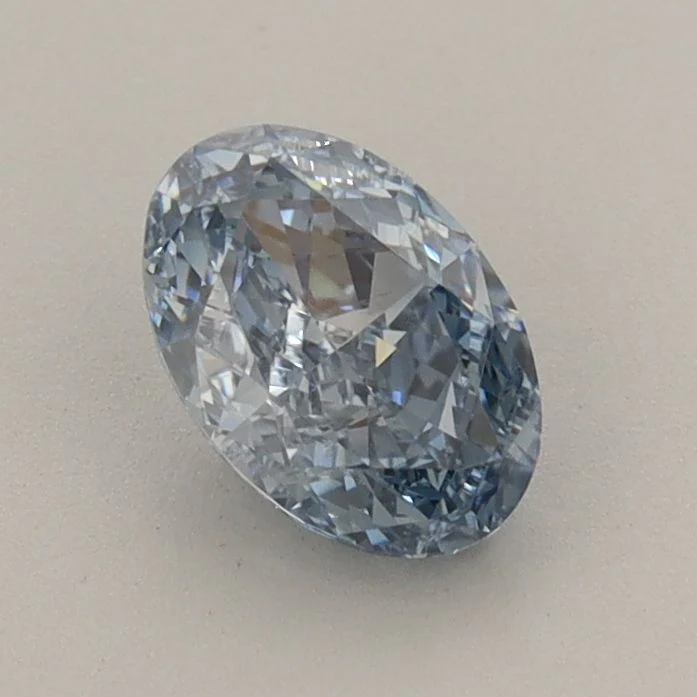 0.86 ct. Fancy Intense Blue/VS1 Oval Lab Grown Diamond