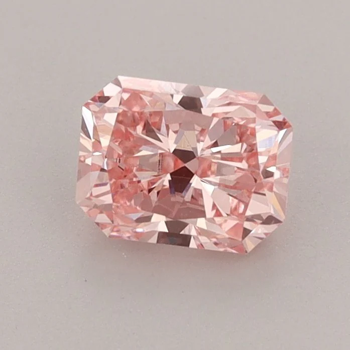 0.87 ct. Fancy Vivid Pink/VS1 Radiant Lab Grown Diamond