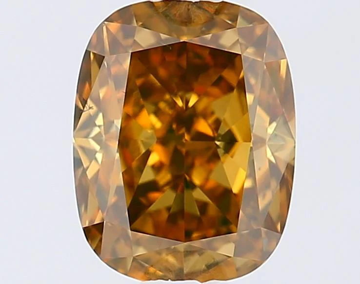 0.90 ct. Fancy Deep Brown Yellow/SI1 Cushion Brilliant Diamond