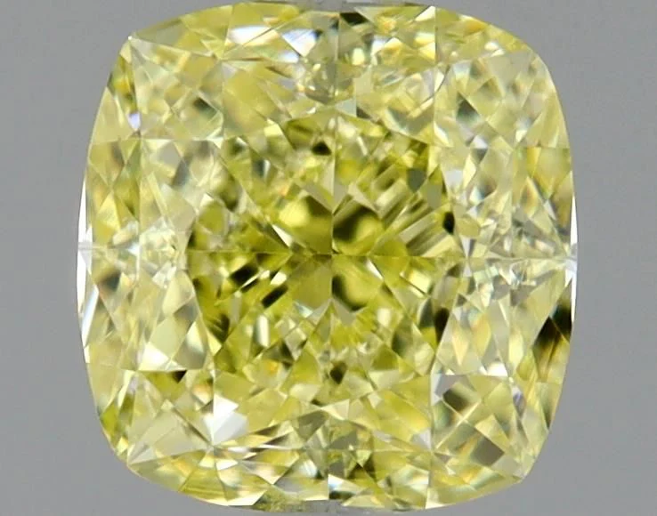 0.90 ct. Fancy Intense Yellow/SI1 Cushion Modified Diamond