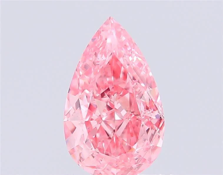 0.91 ct. Fancy Vivid Pink/VS1 Pear Lab Grown Diamond