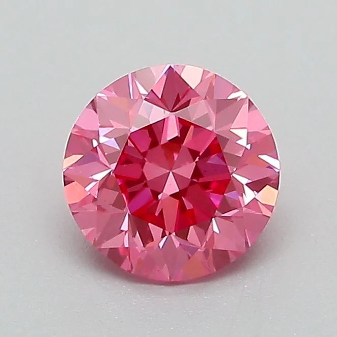 0.91 ct. Fancy Vivid Pink/VS1 Round Lab Grown Diamond