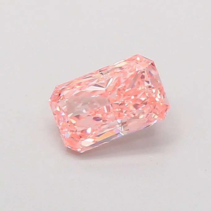 0.91 ct. Fancy Vivid Pink/VVS2 Radiant Lab Grown Diamond