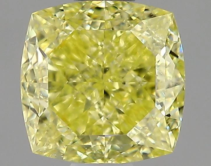 0.92 ct. Fancy Faint Yellow/SI1 Cushion Modified Diamond