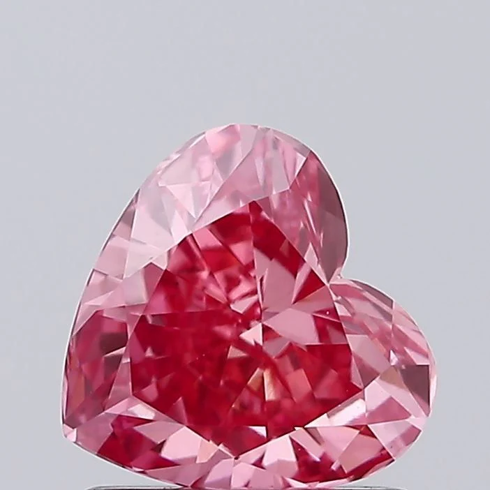 0.92 ct. Fancy Vivid Pink/VS1 Heart Lab Grown Diamond