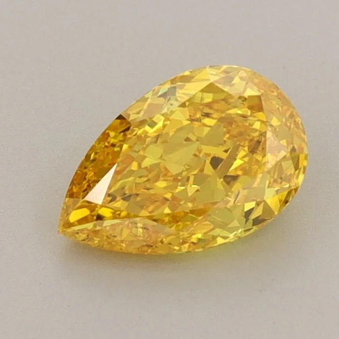 0.93 ct. Fancy Vivid Yellow/VVS1 Pear Lab Grown Diamond
