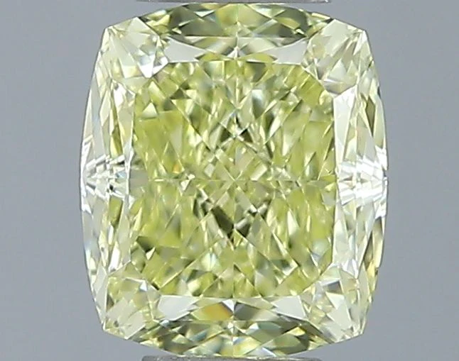0.93 ct. Fancy Yellow/VS2 Cushion Modified Diamond