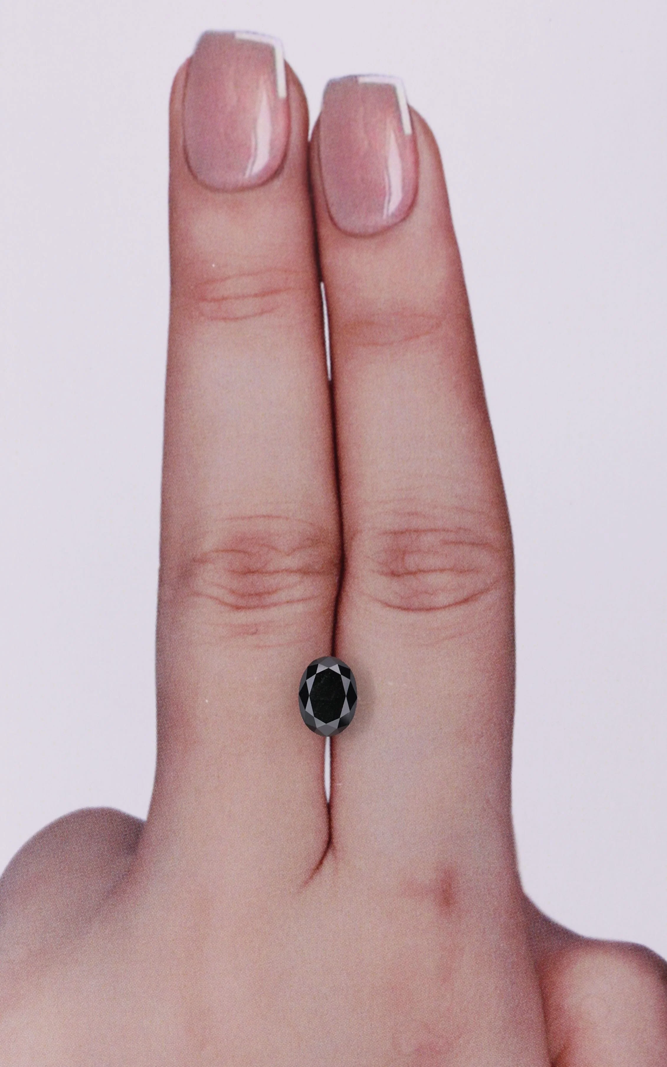 0.94 ct. Fancy Black/VVS2 Oval Diamond