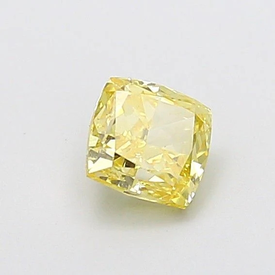 0.95 ct. Fancy Intense Yellow/VVS2 Cushion Brilliant Lab Grown Diamond