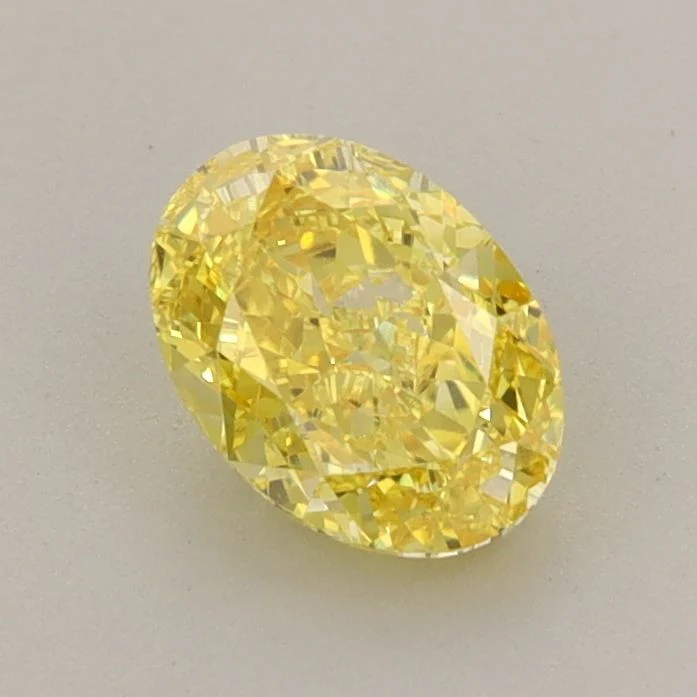 0.96 ct. Fancy Vivid Yellow/SI1 Oval Lab Grown Diamond