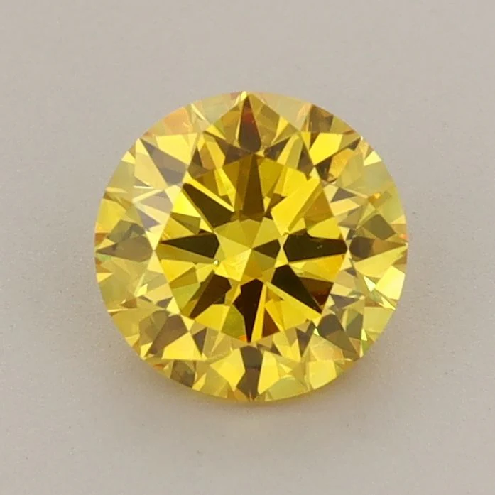 0.97 ct. Fancy Vivid Yellow/VS1 Round Lab Grown Diamond