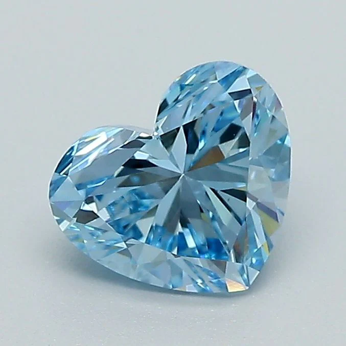 0.99 ct. Fancy Vivid Blue/VS1 Heart Lab Grown Diamond