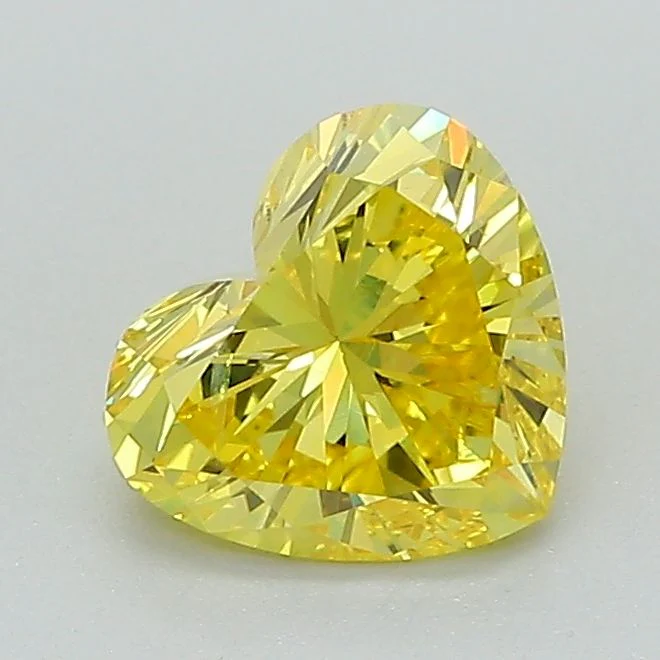 0.99 ct. Fancy Vivid Yellow/SI1 Heart Lab Grown Diamond